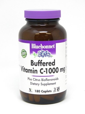 Bluebonnet с витамином С, содержащимся в буфере, 1000 мг, 180 капсул