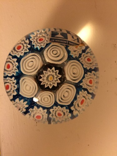 Vintage Italian KB Italy Millefiori Paperweight