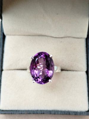 Amethyst Gemstone Ring 925 Sterling Silver Handmade Jewelry Gift For Her KB-354