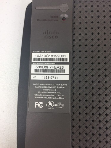 Cisco Linksys E2500 Advanced 2.4 + 5 GHz Dual Band N600 Router 300MBPS in Box