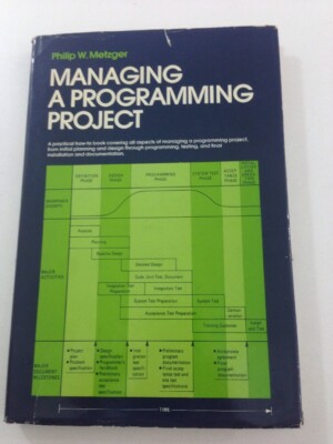 Managing A Programming Project - Philip W. Metzger (1973, Hardcover, DJ)