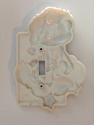 Vtg Teddy Beddy Bear Switch Plate Morgan Plastic Baby Nursery Light Switch Cover