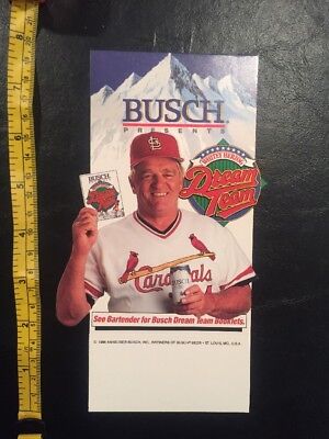 1986 St. Louis Cardinals Whitey Herzog Busch Dream Team Display Beer Bar