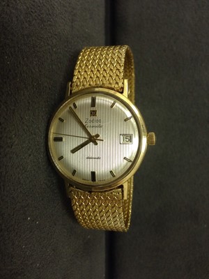zodiac 14k yellow gold hermetic automatic vintage wrist watch
