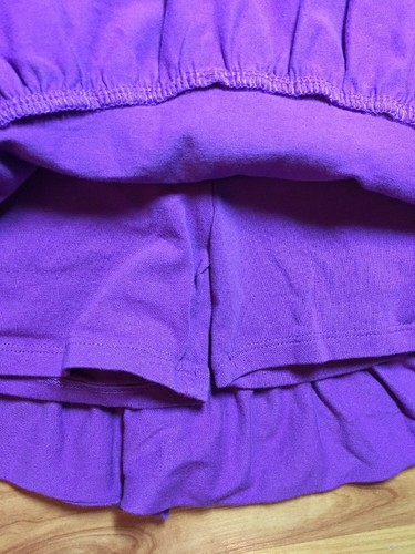 American Girl Girls Sz. XS 6 Knit Purple Tiered Skort