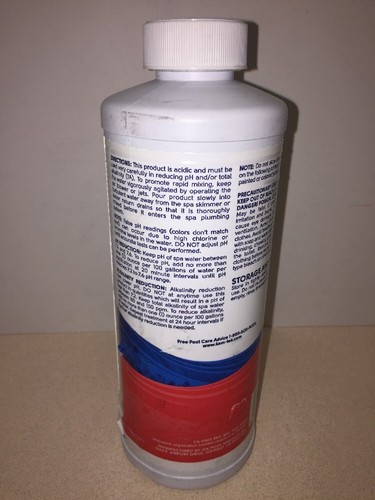 NEW Kem Tek Spa & Pool Care pH Minus Reducer Reduction 1 Qt Quart (32 Fl Oz)