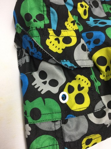 OP Swimsuit Boys Infant 24 Months Skull Design Blue Black UPF 50 Shorts