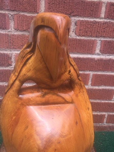 American School Carved Wood Female Abstract Figure