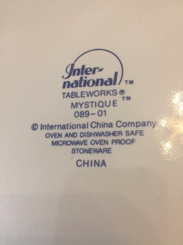 Set Of 3 International Tableworks MYSTIQUE Dinner Plates Plate Flower C 1992