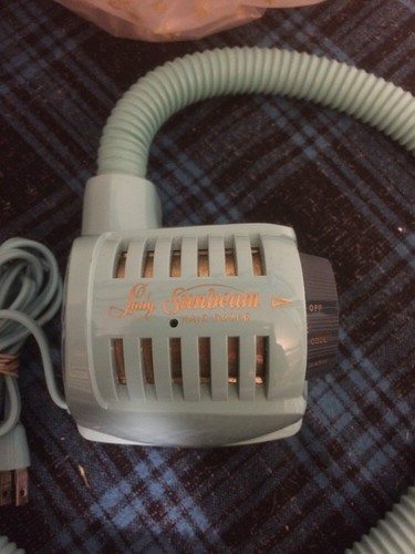 Vintage Lady Sunbeam Hair Dryer Hood Bonnet Tested Works Model HD1