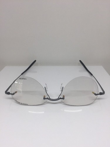 Pre-owned Porsche Design P7003 Titanium Eyeglasses C. B Dark Grey P 7003 Eyewear 52mm In Clear Demo Lenses