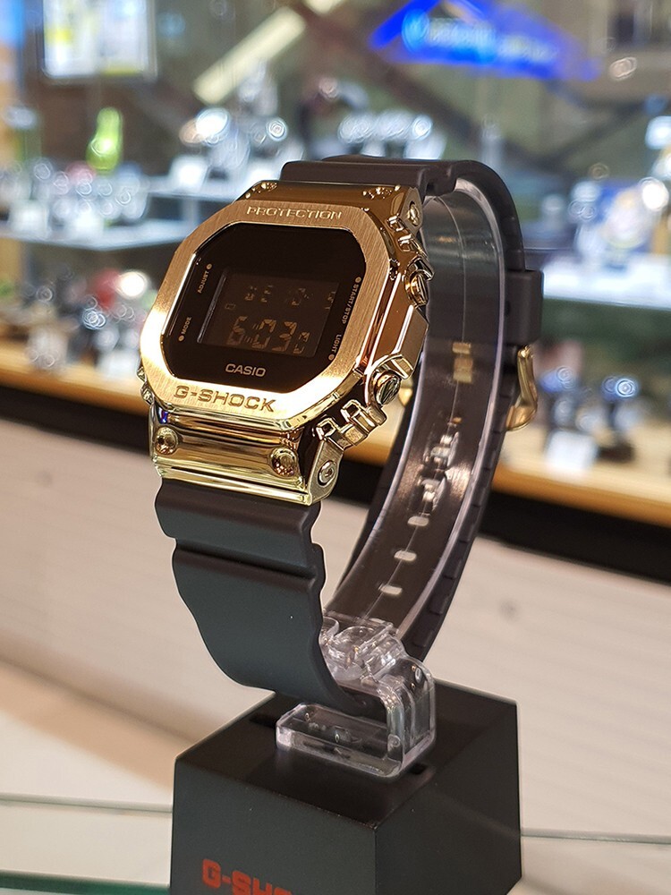 Casio G-Shock GM-5600G-9DR Black Resin Strap Men Watch Gold