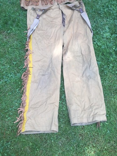 Vintage Reenactment Frontiersman Outfit Brown & Boy Scouts Be Prepared Buttons