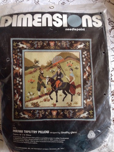 Rare Dimensions Needlepoint Persian Tapestry Pillow Kit Timothy Glenn Dimensions