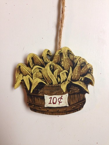 Vintage Feed & Grain Decorative Pig & Barrel Of Corn Hanger