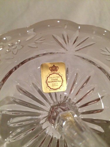 Vintage Bleikristall West German 24% Pure Lead Crystal Ring Stander Glassware