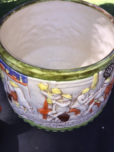 Fairy Tale ENGLAND BIG BEN Horse Troll Bridge Tavern COMPOTE BOWL Sugar Creamer