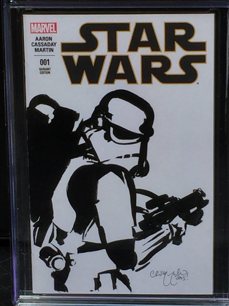 STAR WARS 1 STORMTROOPER 9.8 SKETCH COVER CGC SIGNATURE SERIES CHRIS MCJUNKIN