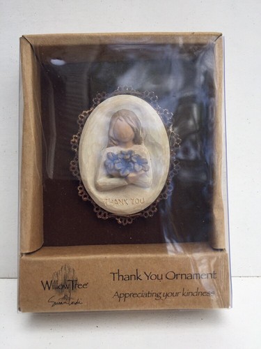 Willow Tree Thank You Ornament Metal-edged Appreciating Your Kindness 2008