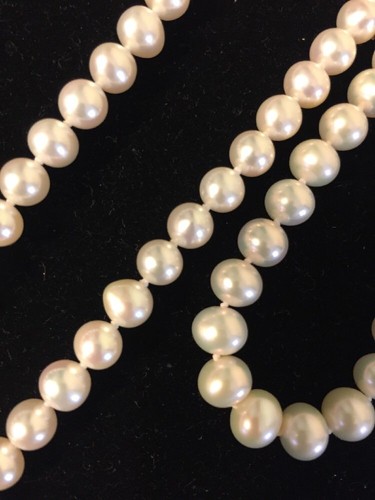 TAGS Sterling Silver Pearl Necklace Bracelet Lot 925 White Pearl