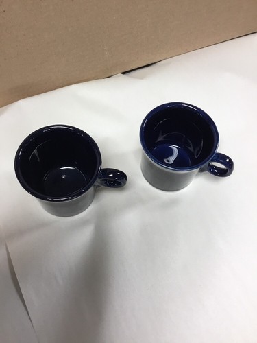 2 Fiesta Ware Navy (Dark Blue) Ring Handle Mug