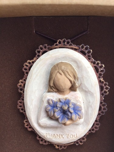 Willow Tree Thank You Ornament Metal-edged Appreciating Your Kindness 2008