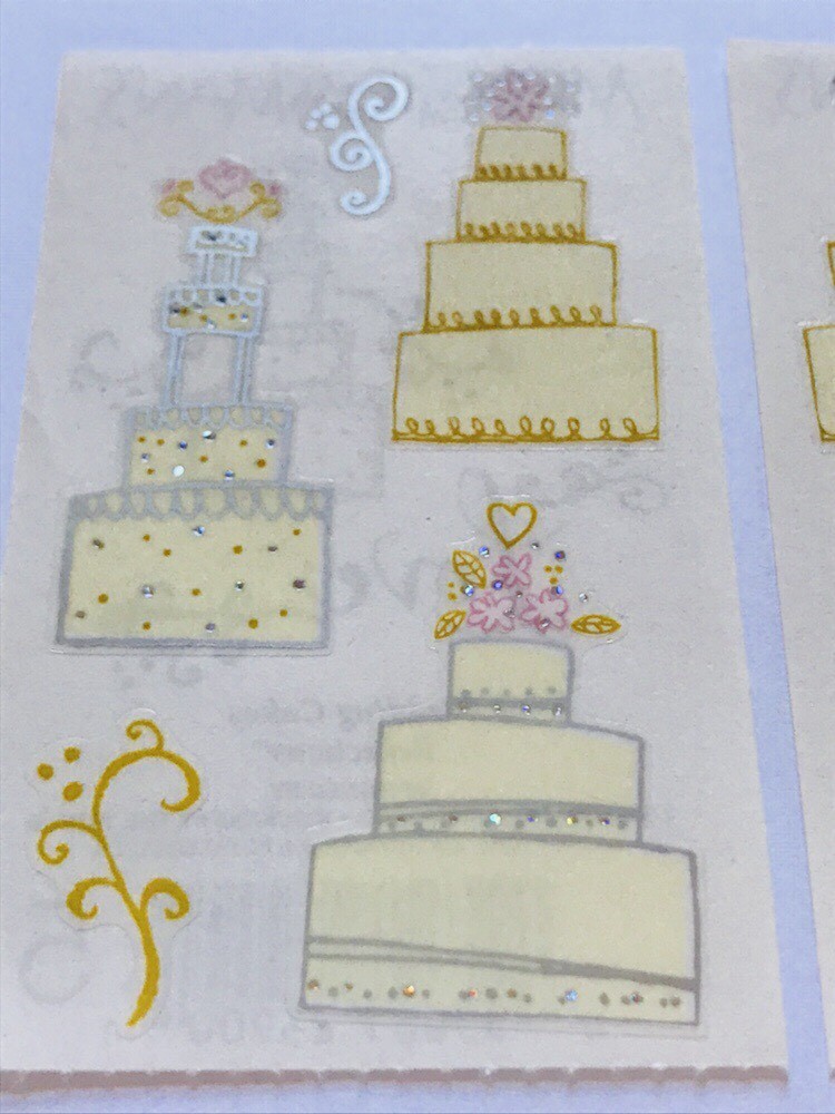 2 MODULES REFLECTIONS WEDDING CAKES MRS GROSSMANS GLITTER STICKERS SHOWER