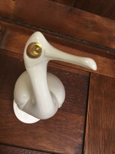 Vintage Royal Dux bird Original Foil Sticker Signed And Numbered