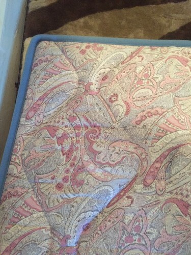 Genuine Shearling Inlaid Mattress Pad, Rug, Wall Hanging OOAK AMAZING ARTWORK!