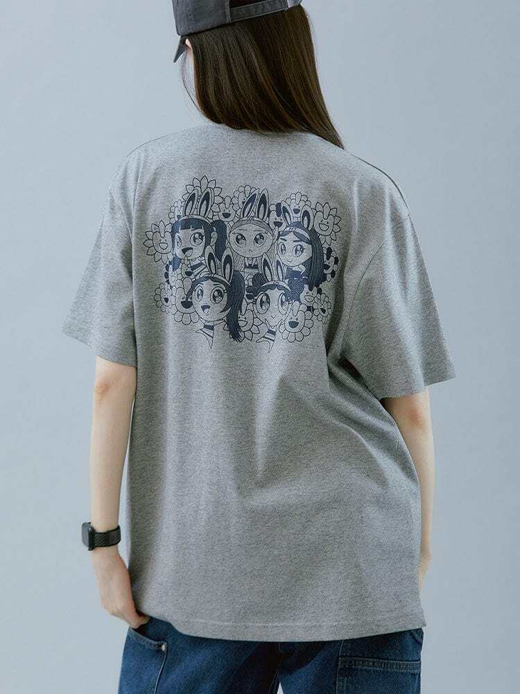 NEW* NewJeans x Murakami Grey T-shirt Fan Meeting BUNNIES NEW* NewJeans x Murakami Grey T-shirt Fan Meeting BUNNIES