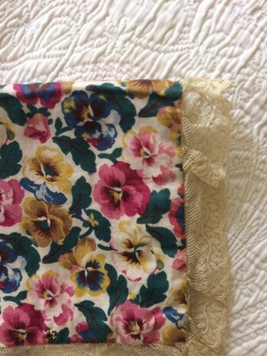 Swedish Antique Lace Edged Fabric Victorian ladies dresser  Cover