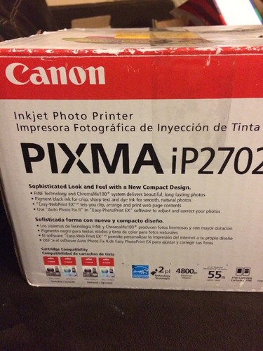 Canon PIXMA iP2702 Inkjet Photo Printer Hardly Used. All Software And Cables