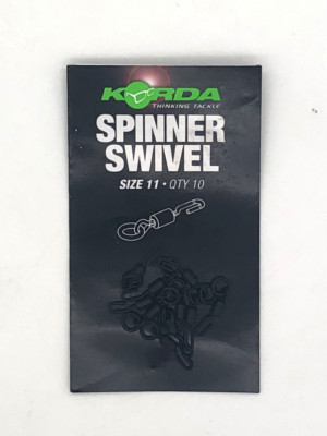Korda Spinner Swivel Size 11 - 12 per pack Carp Fishing KSPIN3