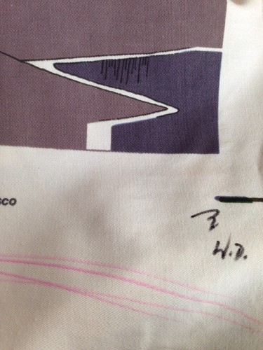 Triceratops Throw Pillow Panel Designed Hand Printed wayne davies ambienti SF