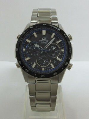 Pre-owned Casio Edifice Radio Solar Eqw-t650db-1ajf Men\\\'s Watch Silver Japan Import