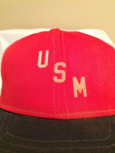 Vintage Trucker Hat Snapback Mesh USM Baseball Retro Army Military Rare