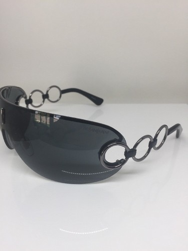 Pre-owned Saint Laurent Yves  Shield Sunglasses Ysl 6115/s Sunglasses C. 6w5 Dark Grey In Gray