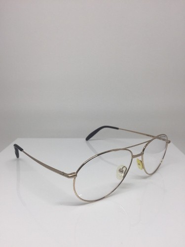 Pre-owned Porsche Design Aviator Eyeglasses P 6003 C. B Gold M. P6003 Optical 56-14mm In Clear Demo Lenses