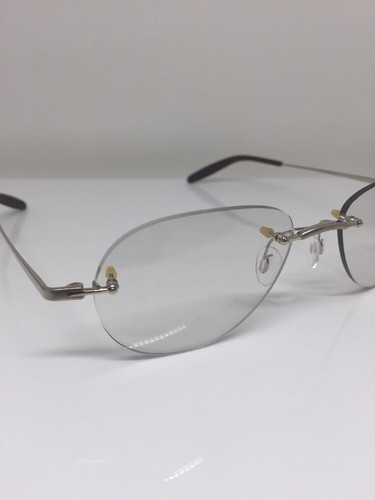 Pre-owned Porsche Design P7003 Titanium Eyeglasses C. A Satin Gold P 7003 Eyewear 52mm In Clear Demo Lenses