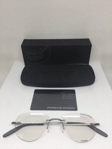 Pre-owned Porsche Design P7003 Titanium Eyeglasses C. B Dark Grey P 7003 Eyewear 52mm In Clear Demo Lenses