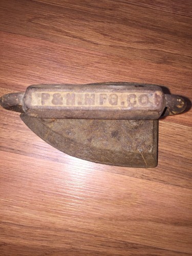 SAD IRON FROM P & H MFG. CO Vintage Iron Rare Antique Old