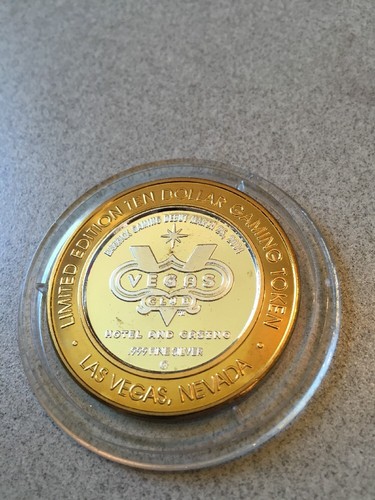 CASINO - Las Vegas Club  Ten Dollar Token  .999 Silver