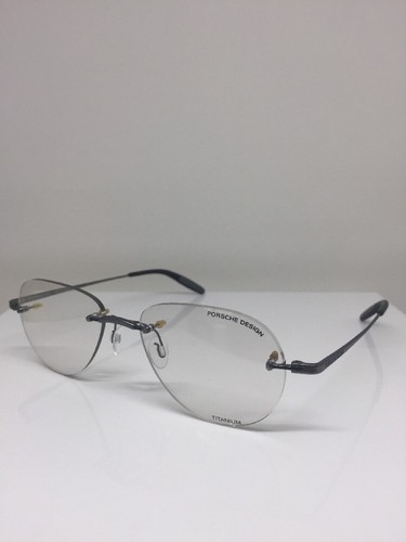Pre-owned Porsche Design P7003 Titanium Eyeglasses C. B Dark Grey P 7003 Eyewear 52mm In Clear Demo Lenses