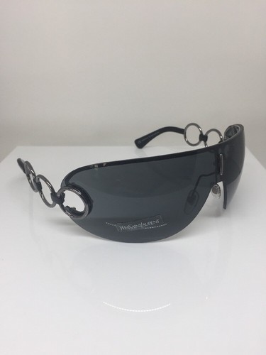 Pre-owned Saint Laurent Yves  Shield Sunglasses Ysl 6115/s Sunglasses C. 6w5 Dark Grey In Gray