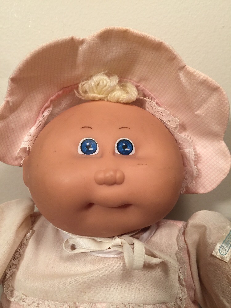 Cabbage Patch Kid Doll With Tuft Tan Hair Blue Eyes 1978, 1982