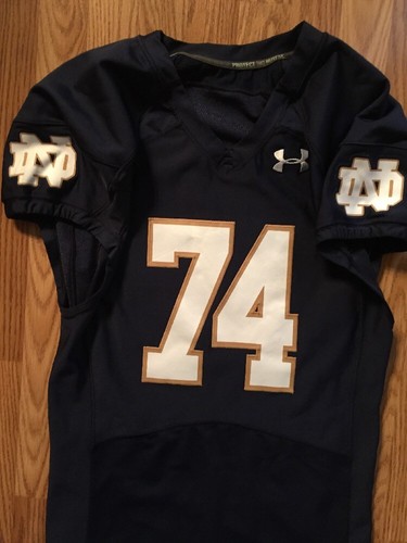 Notre Dame Football 2014 Under Armour Team Issued Home Jersey #74
