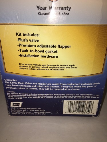 NEW Korky 5030BP Toilet Flush Valve & Tank to Bowl Gasket Kit Adjustable 3-Inch