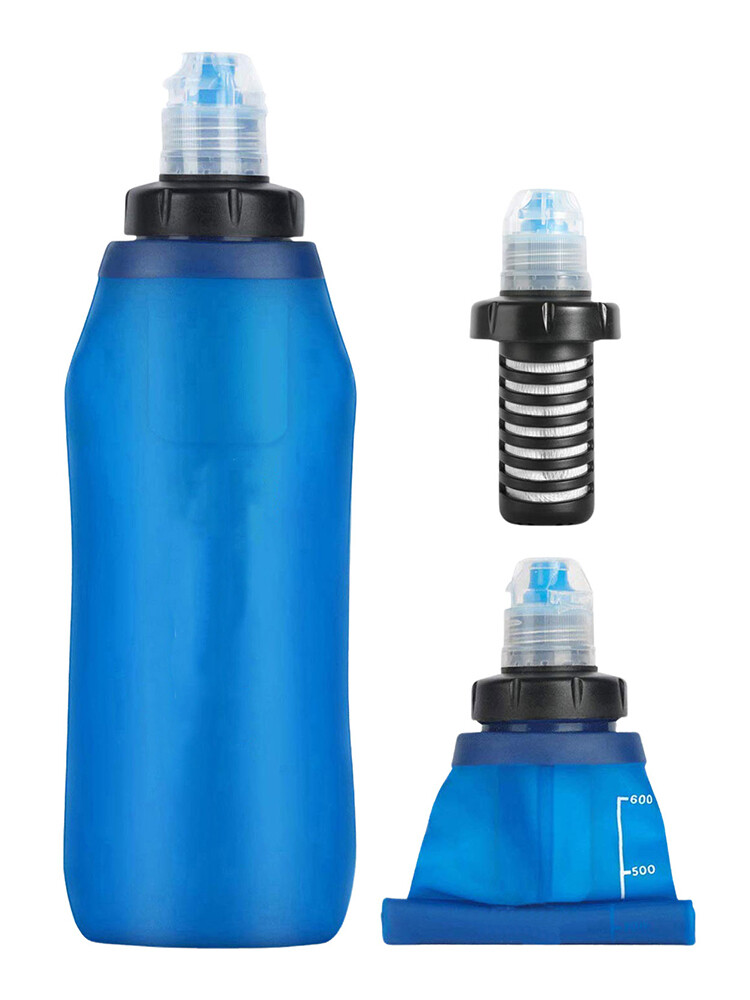 Sports Water Bottle Foldable Portable Water Filter for Camping Water Purifier