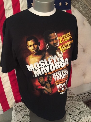 Mosley vs Mayorga And Berto vs Forbes 2008 Boxing Fight T-Shirt XL