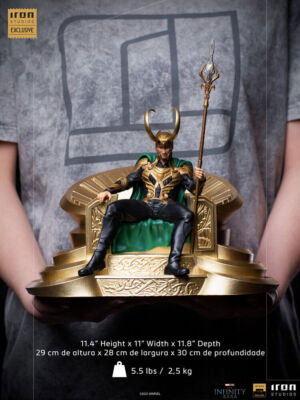 Iron Studios CCXP 1/10 Loki Figure w/ Throne Scene Model Statue Collectible New